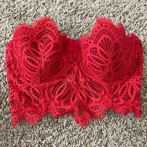Victoria Secret Red Lace Bralette